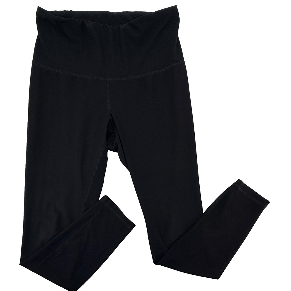 Reebok Womens‎ Large Black High Rise Leggings Athletic Stretch Workout Pants